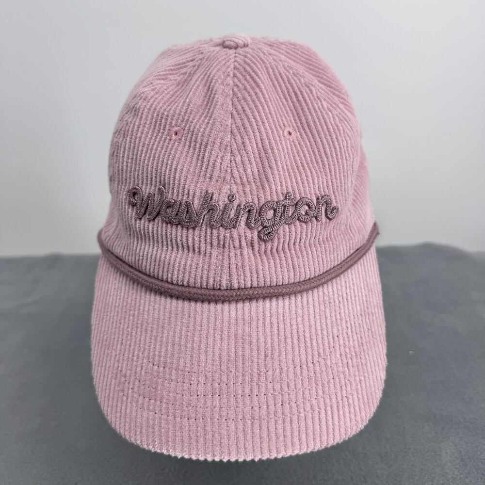 Home Free Washington Corduroy Hat‎ Womens Pink Adjustable Rope Strapback